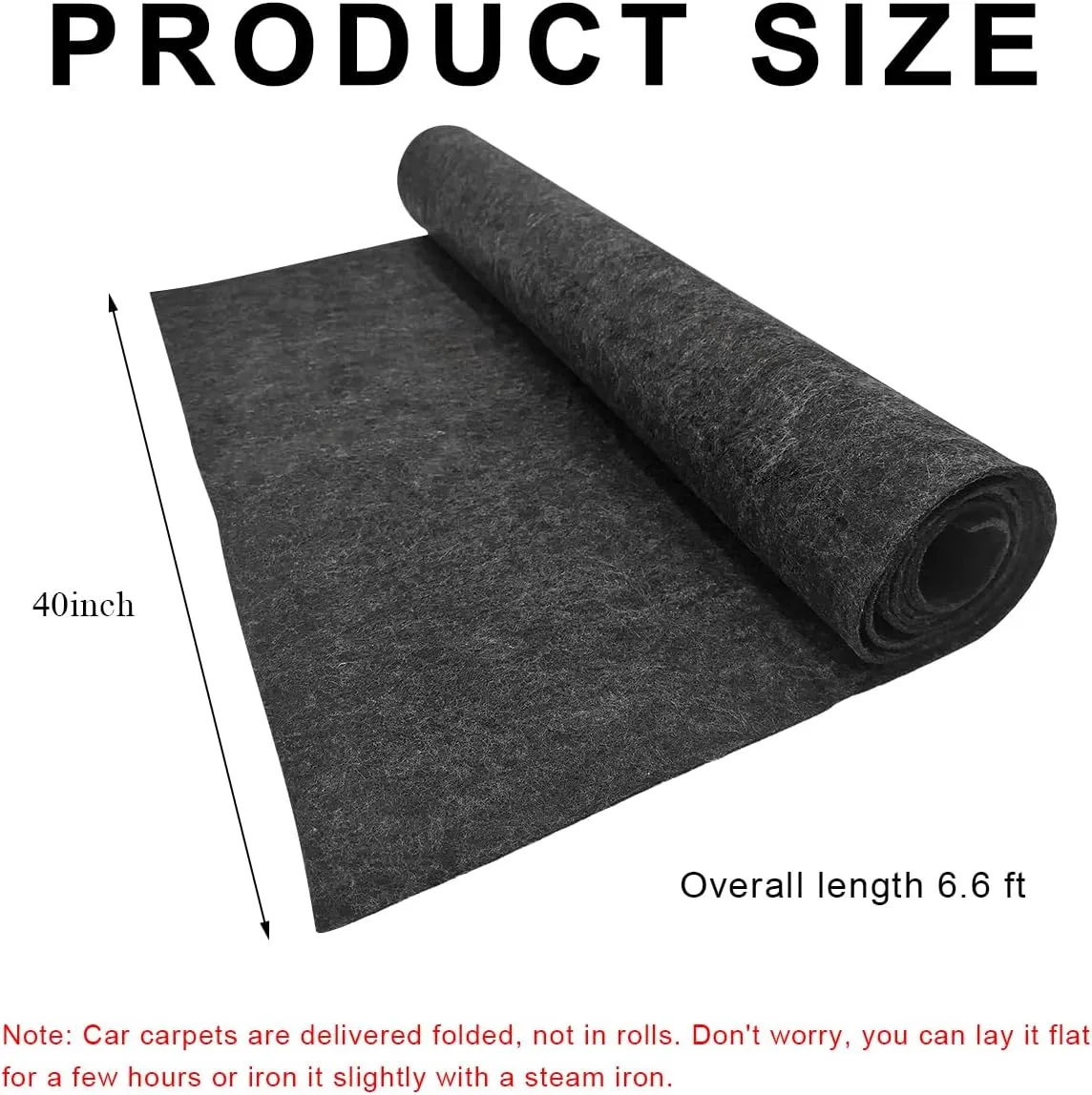 78"x40" Underfelt Carpet for Car, High Grade Felt Fabric Durable Underfelt Car Subwoofer Carpet Liner, Automotive Trunk Liner Felt Roll for Speaker RV Truck Marine Boat Home