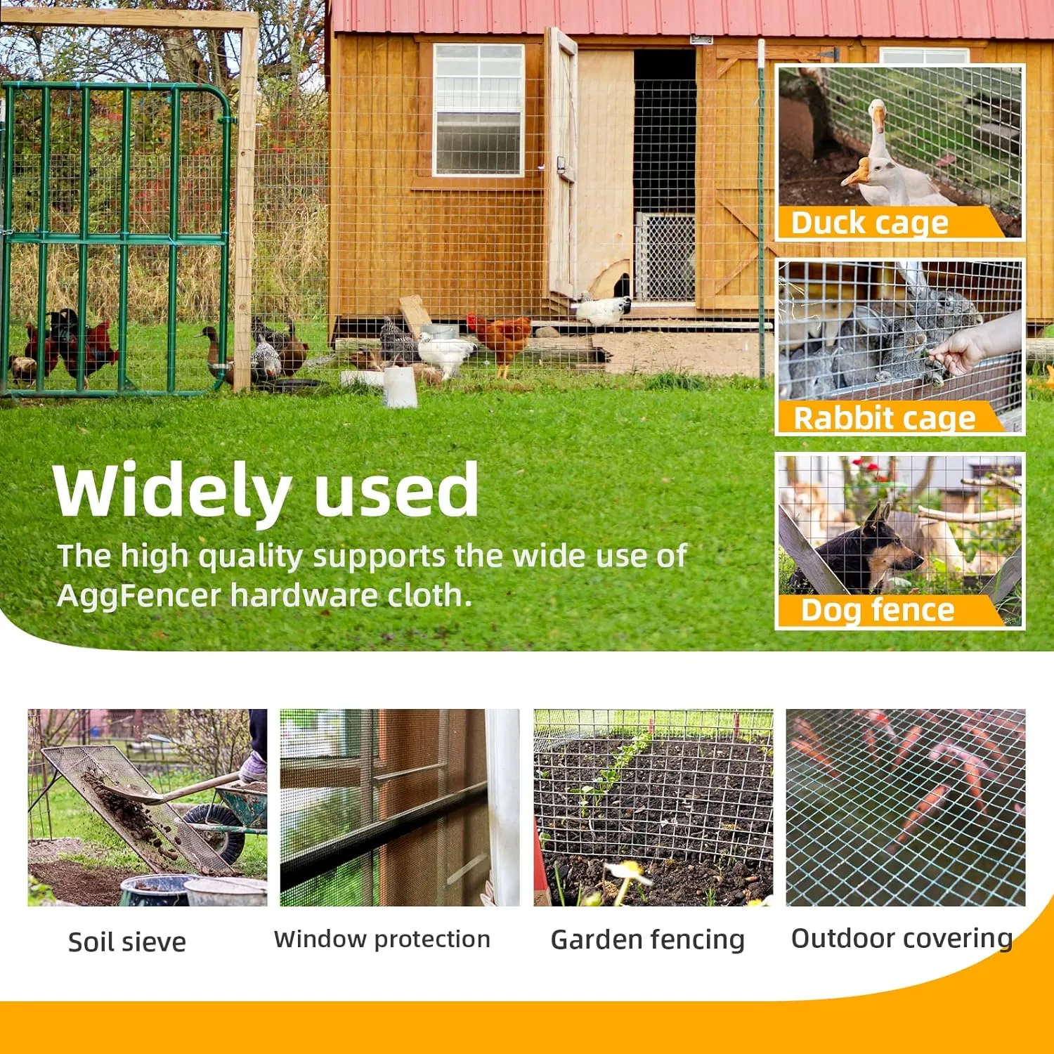 8in x 25ft Black Hardware Cloth 1/2 inch 19Ga PVC Coated Wire Mesh Vinyl Coated Fence, Welded Metal Chicken Wire Fencing Roll, Garden Plant Fencing, for Chicken Coop and Home Improvement
