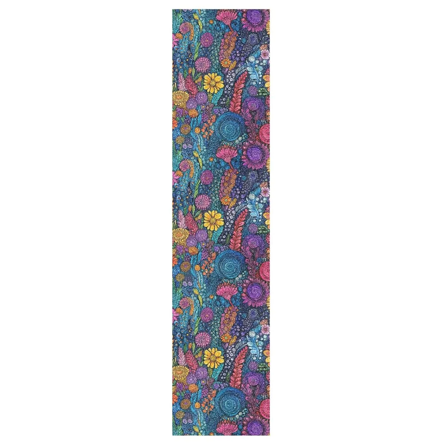 Abstract Flower Pattern Colorful Oil Painting Grip Tape roll Skateboard Non Slip Grip Tape for Scooter Longboard Griptape Waterproof Cruiser Griptape, 44×10 Inch