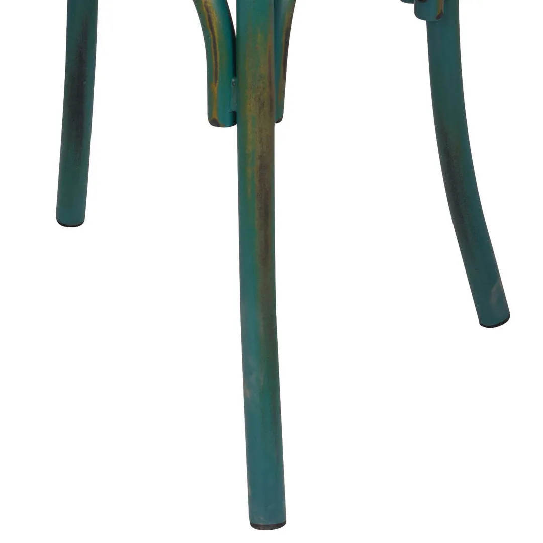 Adelaide Cross Back Side Chair Steelside™ Frame Color: Antique Turquoise