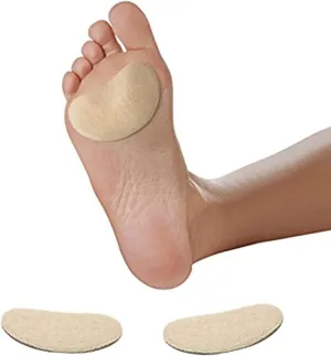 Adhesive Moleskin for Feet - Blister Bandages Precut Kidney Metatarsal Pads - 3" - Callus, Heel, Corns, Blister Prevention, Shoe Friction - 50 pieces