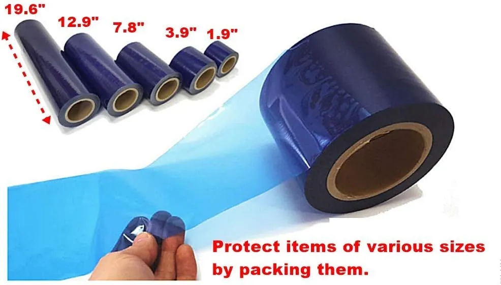 Adhesive Surface Protective Tape - No Residue Removable Film Roll Scratch Protect Cover Smooth Surface Covering Shield for Glass Metal Plastic Clear 1.9 Inches x 164 Yards