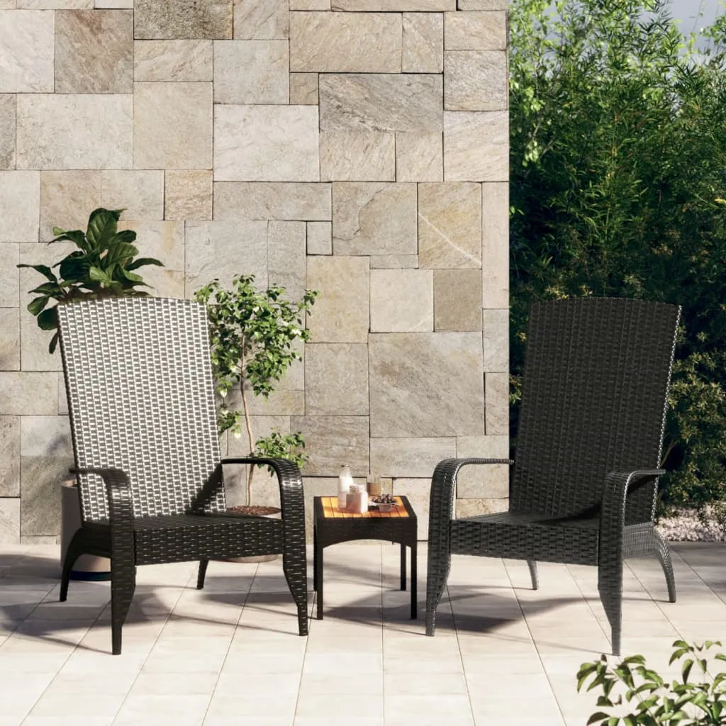Adirondack Chair Lounge Patio Lawn Chair Outdoor Seating Poly Rattan