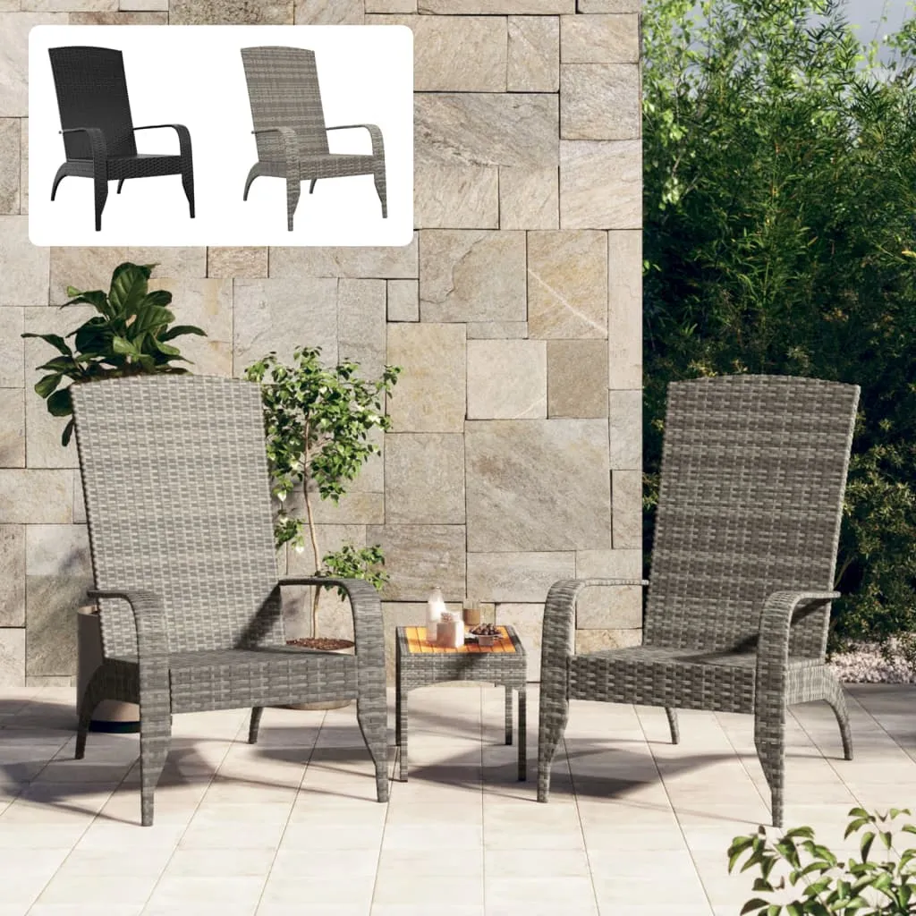 Adirondack Chair Lounge Patio Lawn Chair Outdoor Seating Poly Rattan