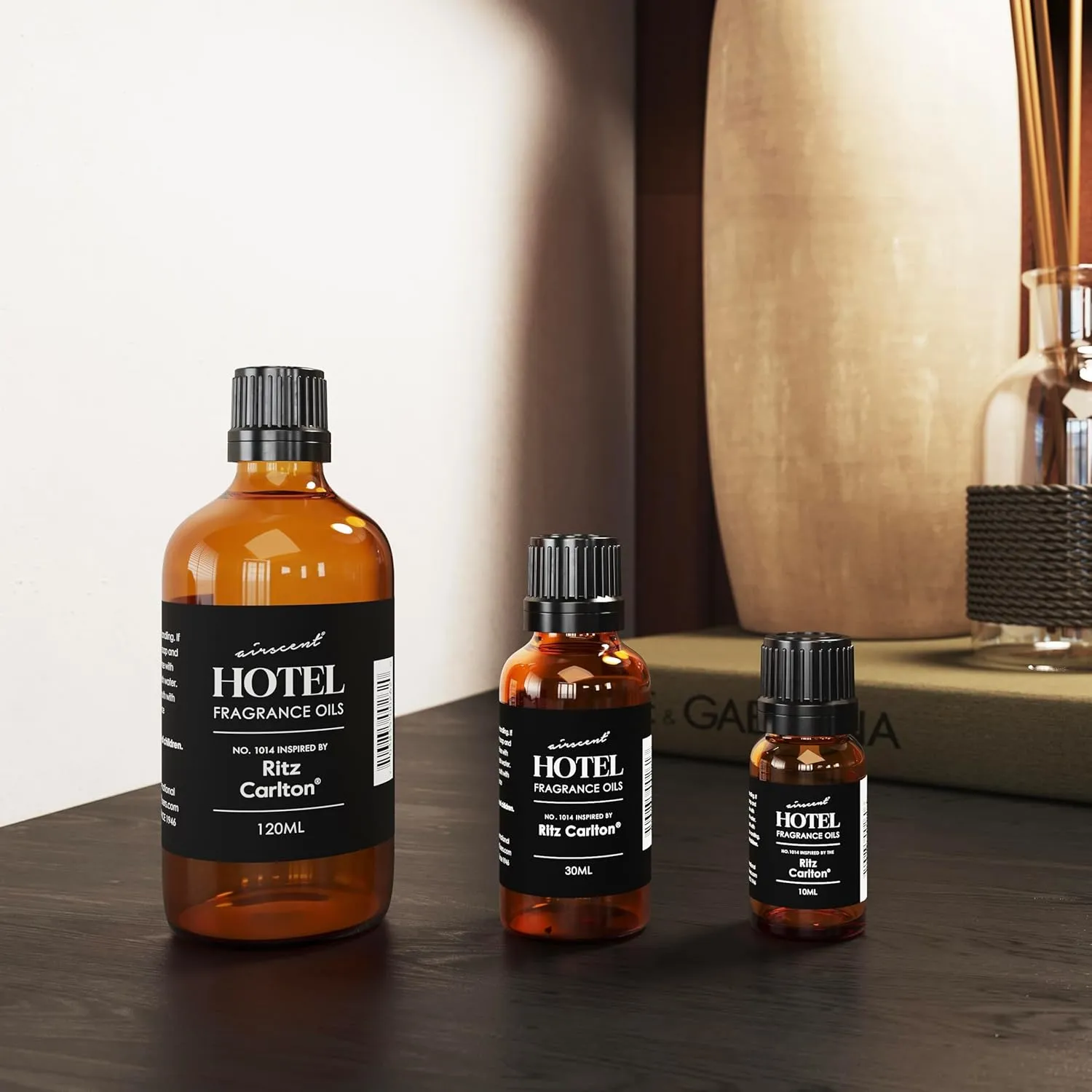 AirScent Hotel Diffuser Oil Inspired by The Ritz Carlton Hotel Scent - Premium Fragrance Oil No. 1014 for Ultrasonic and Waterless Diffusers and Crafting - 120 mL, 4 fl oz Glass Dropper Bottle