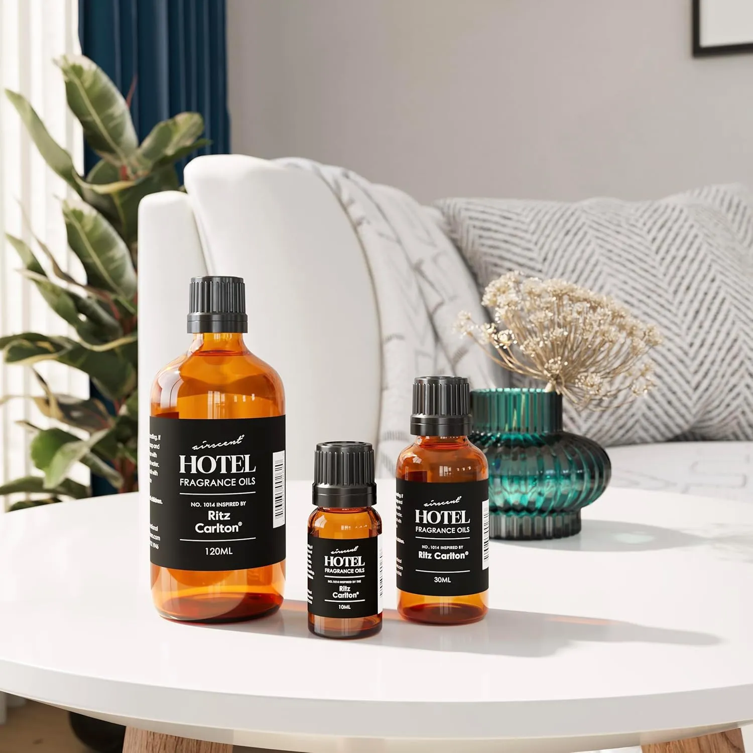AirScent Hotel Diffuser Oil Inspired by The Ritz Carlton Hotel Scent - Premium Fragrance Oil No. 1014 for Ultrasonic and Waterless Diffusers and Crafting - 120 mL, 4 fl oz Glass Dropper Bottle