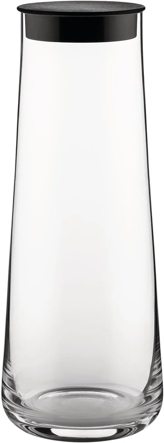 Alessi Eugenia NF09/3100 - Designer Carafe with Silicone Stopper, Minimalist Aesthetic, in Crystal Glass, 110 cl