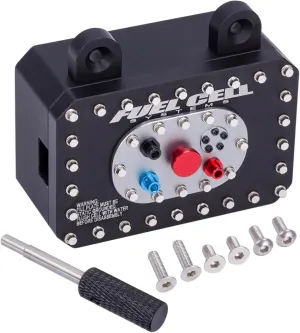 Aluminum Cell Receiver Box/Electric Box/Fuel Tank for 1/10 RC Crawler Car SCX10 PRO Roll Cage RR10 Capra RR10 TRX6 VS4-10 Simulated Fuel Tank (Black)