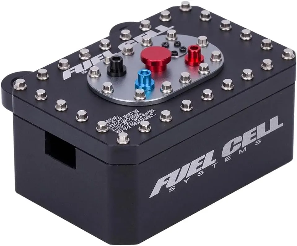 Aluminum Cell Receiver Box/Electric Box/Fuel Tank for 1/10 RC Crawler Car SCX10 PRO Roll Cage RR10 Capra RR10 TRX6 VS4-10 Simulated Fuel Tank (Black)