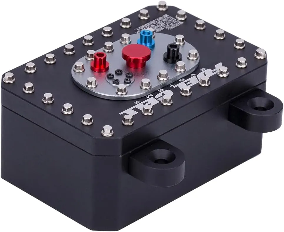 Aluminum Cell Receiver Box/Electric Box/Fuel Tank for 1/10 RC Crawler Car SCX10 PRO Roll Cage RR10 Capra RR10 TRX6 VS4-10 Simulated Fuel Tank (Black)