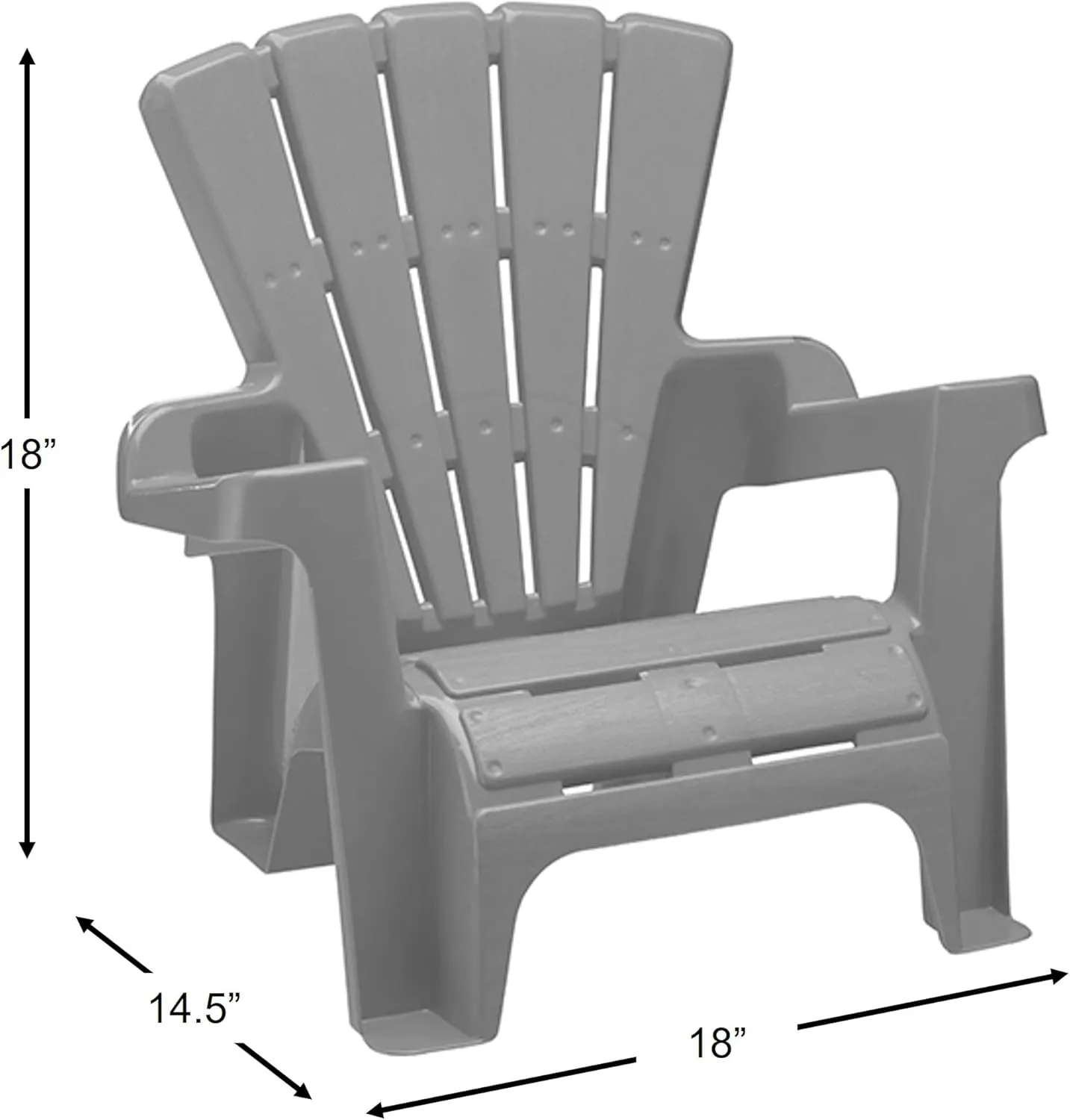 American Plastic Toys Kids’ Adirondack (2-Pack, Purple), Stackable, Outdoor, Beach, Lawn, Indoor, Lightweight, Portable, Wide Armrests, Comfortable Lounge Chairs for Children