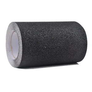 Anti Slip Traction Tape, 8" × 30 Feet, Longer and Wider, 80 Grit Friction Tape, Skateboard Grip Tape, Strong Abrasive Adhesive Stair Treads Non Slip for Outdoor, Indoor (Black)