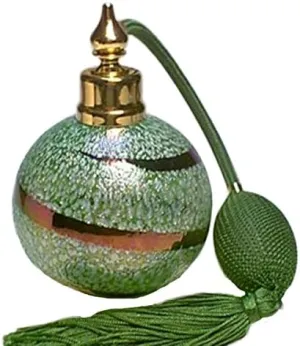 Art Hand Made Glass Perfume Cologne Refillable Empty Bottle with Green Bulb Atomizer Sprayer