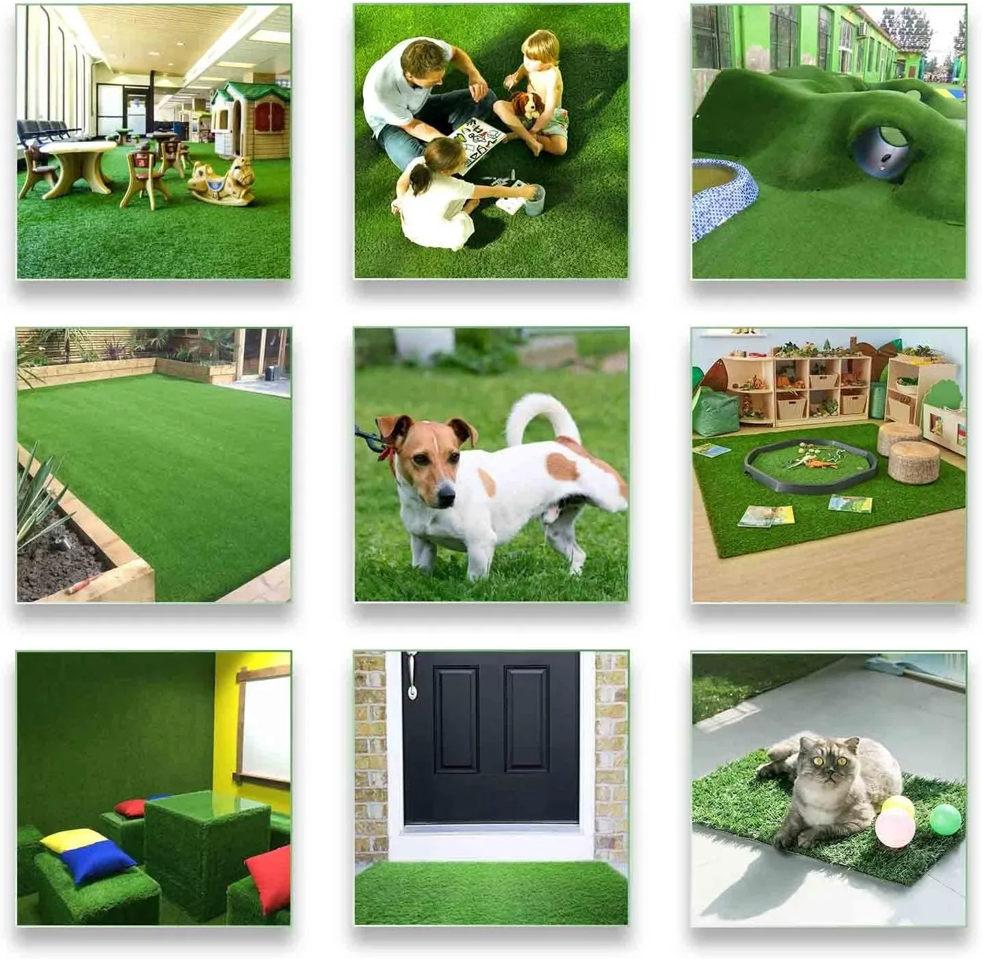 Artificial Grass Outdoor Rug (3.3FTx5FT (16.5 Square ft)) Synthetic Thick Lawn Astro Turf Carpet Perfect for Indoor/Outdoor Fake Grass Rug