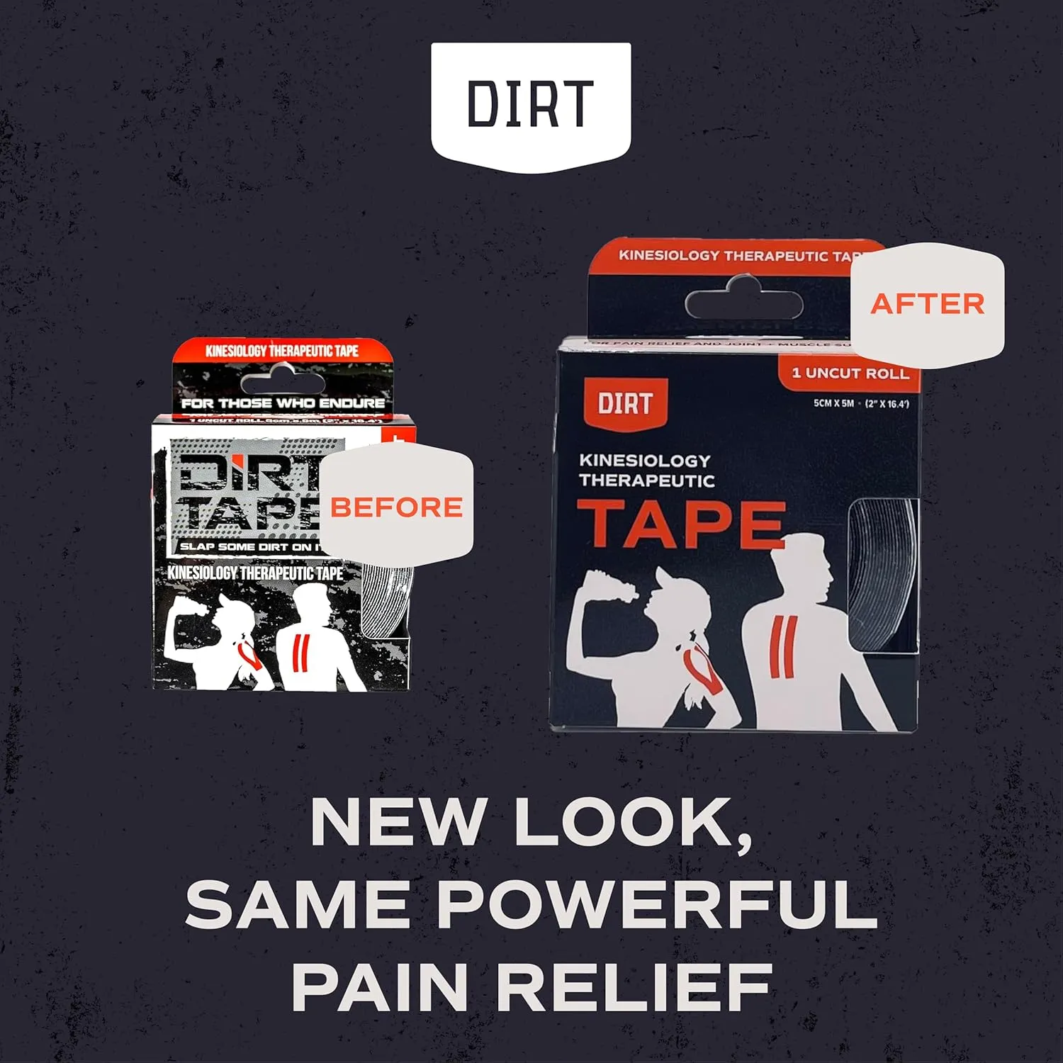 Athletic Kinesiology Tape - Muscle Pain Relief & Joint Support - Premium Elastic Cotton - Latex-Free - Water Resistant - Gym & Indoor/Outdoor Sports - Single Roll (16.4 ft) - Black w/Logo
