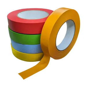 Bartovation USA Made Science Lab Labeling Tape Variety Pack, 2160" Length x 1" Width, 3 Inch Core [5 Rolls of Assorted Colors] for Color Coding and Marking