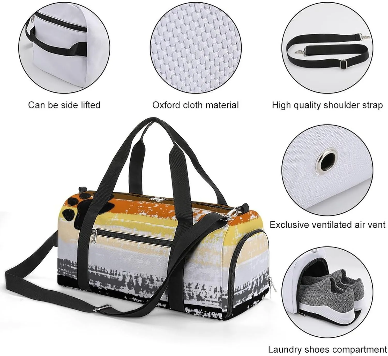 Bear Brotherhood Pride Flag Gym Bag-Workout Organizer with Water Resistant Compartments for Gym Lovers, style-1-9