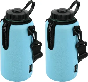 Beautyflier 2pcs Neoprene Water Bottle Sleeve Insulator Cooler, Compatible with 32oz Nalgene Water Bottle, Prevents Condensation, Insulates Beverages Bottle Holder Sleeve for Backpacking, Hiking, Gym