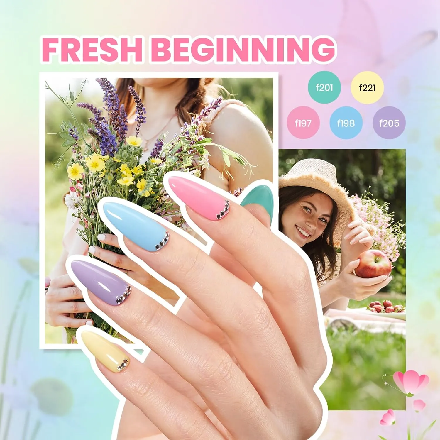 Beetles Gel Nail Polish Kit with U V Light, 32 Colors Gel Polish Nail Kit 55 Pcs Gel Polish Set Base & Matte and Glossy Top Coat Soak Off DIY Nail Art Set Manicure Gifts for Women