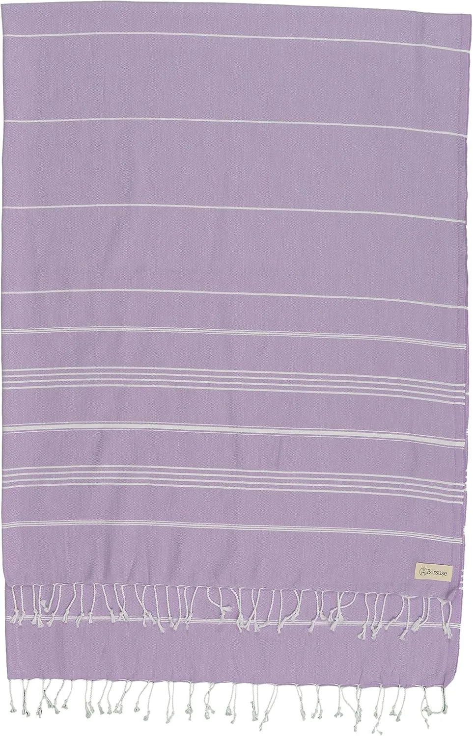 Bersuse Towels Anatolia XL Beach Blanket Throw Blanket Turkish Towel 100% Cotton Extra-Large Quick-Dry Lightweight Premium Peshtemal Towel - 61x82 Inches, Lilac
