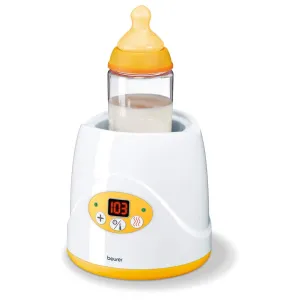 Beurer Baby Bottle Warmer & Food Warmer,BY52 | Portable 2-in-1 Heater with Keep Warm Function for Breast-Milk,Formula & Food | AVENT & NUK Bottles | with Lifter,LED Display,Safety Switch-Off & Cap