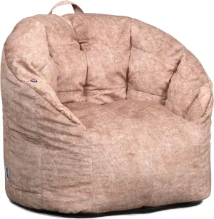 Big Joe Milano w/ Vibe Vibrating Massage Bean Bag Chair, Caribou Hyde, Faux Suede Polyester Blend, 2.5 feet