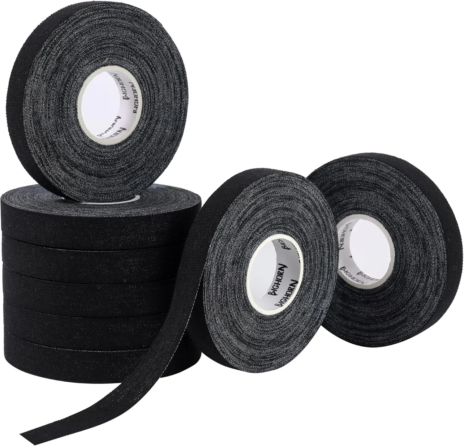 Bighorn Athletics Climbing Finger Tape with Retro Design Female Climber Tin Canister, 0.5-Inch x 45-feet, 8-Rolls, Black