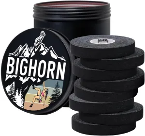Bighorn Athletics Climbing Finger Tape with Retro Design Female Climber Tin Canister, 0.5-Inch x 45-feet, 8-Rolls, Black