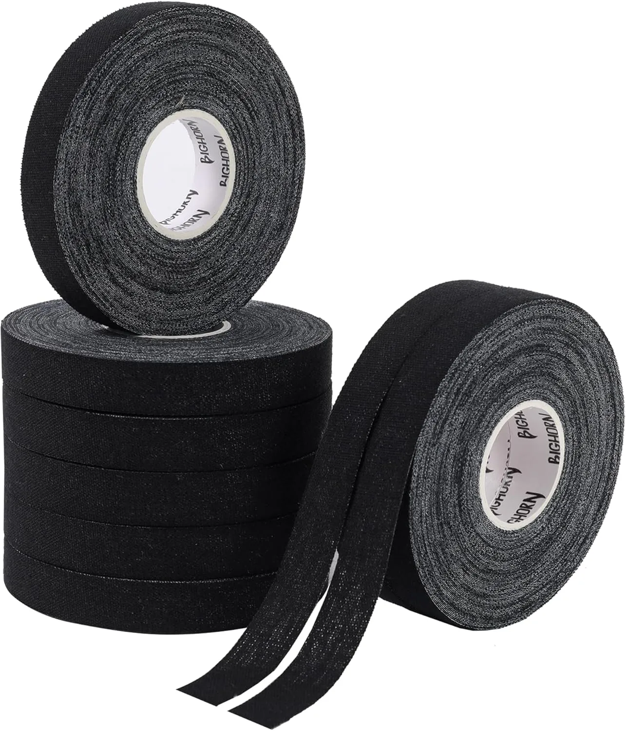Bighorn Athletics Climbing Finger Tape with Retro Design Female Climber Tin Canister, 0.5-Inch x 45-feet, 8-Rolls, Black