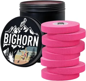 Bighorn Athletics Climbing Finger Tape with Retro Design Female Climber Tin Canister, 0.5-Inch x 45-feet, 8-Rolls, Pink