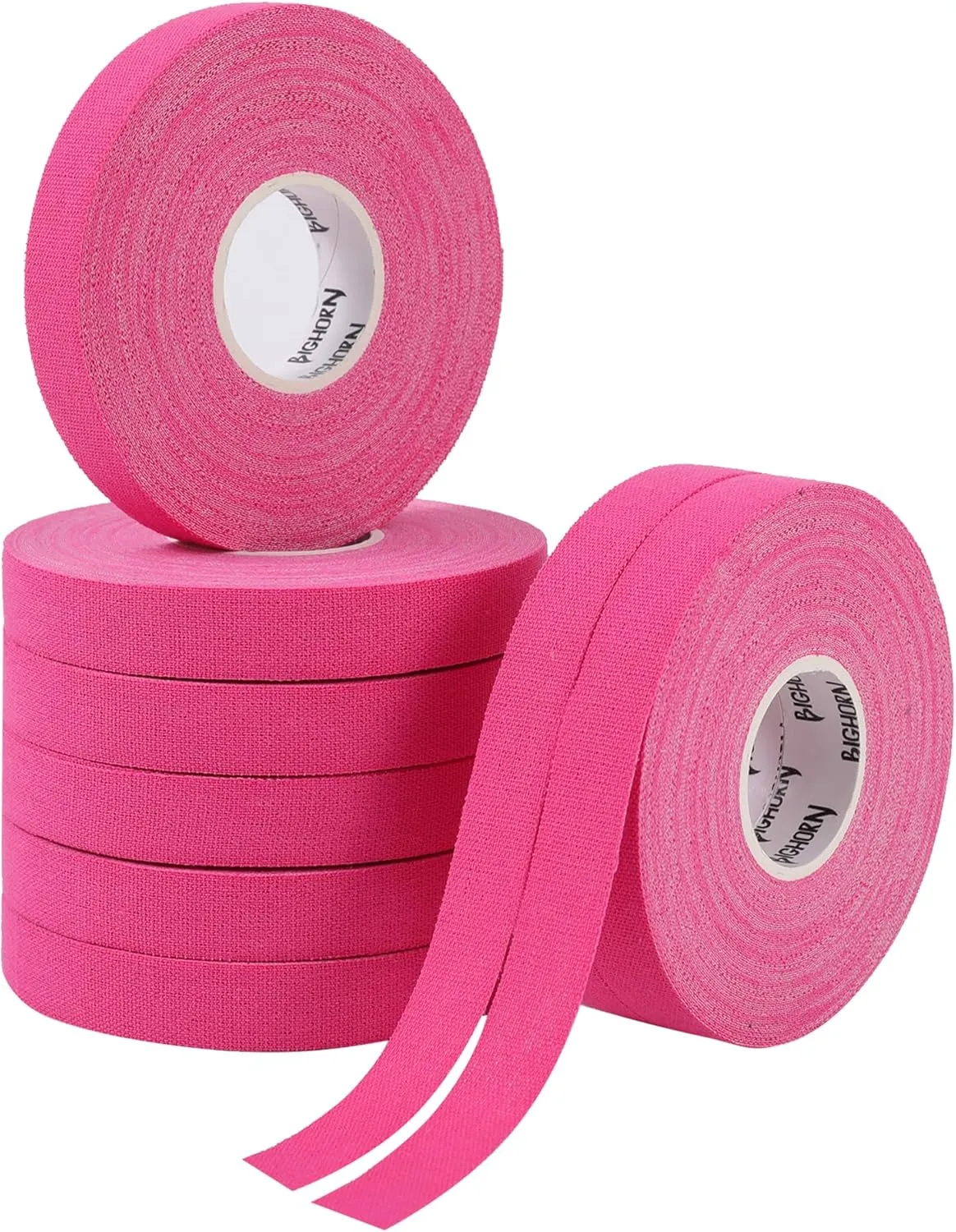 Bighorn Athletics Climbing Finger Tape with Retro Design Female Climber Tin Canister, 0.5-Inch x 45-feet, 8-Rolls, Pink