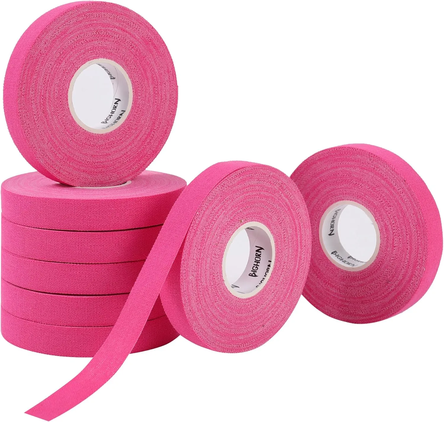 Bighorn Athletics Climbing Finger Tape with Retro Design Female Climber Tin Canister, 0.5-Inch x 45-feet, 8-Rolls, Pink