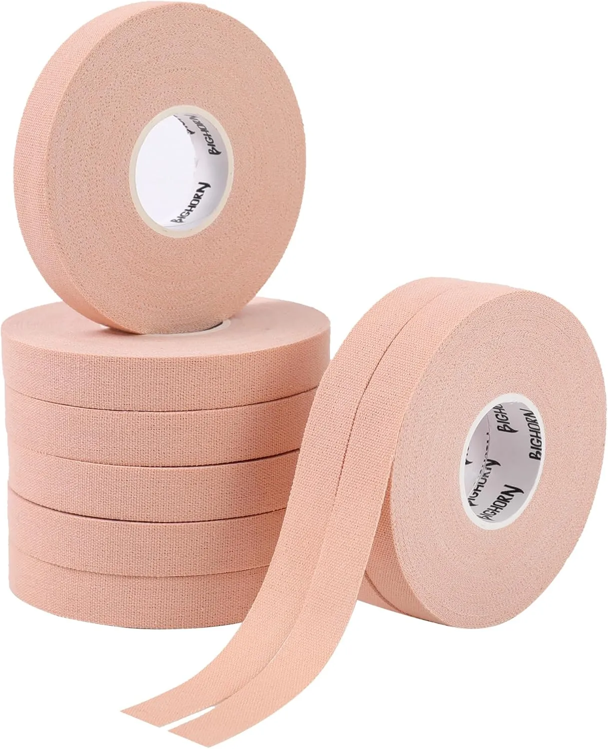 Bighorn Athletics Climbing Finger Tape with Retro Design Male Climber Tin Canister, 0.5-Inch x 45-feet, 8-Rolls, Nude
