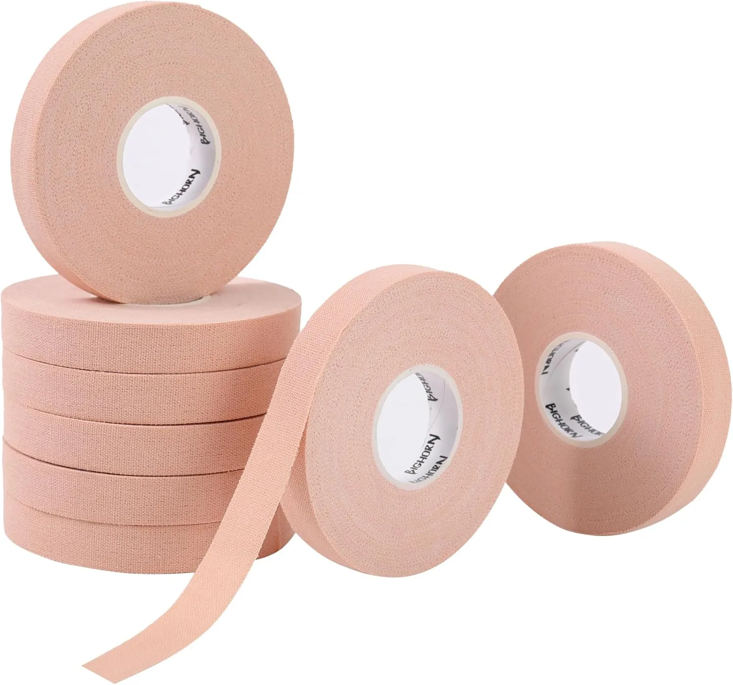 Bighorn Athletics Climbing Finger Tape with Retro Design Male Climber Tin Canister, 0.5-Inch x 45-feet, 8-Rolls, Nude