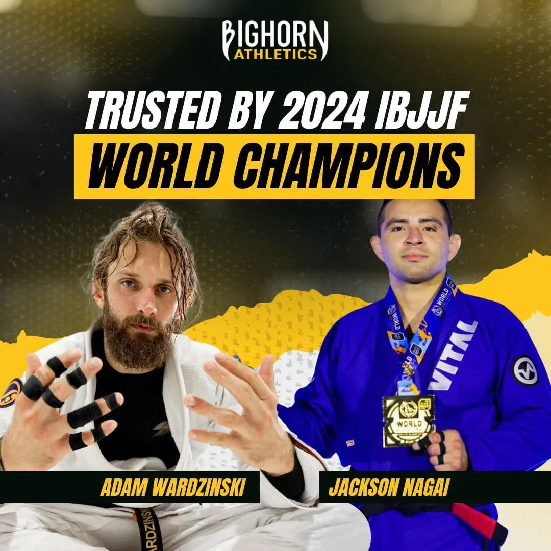 Bighorn Athletics Jiu Jitsu Finger Tape, 0.5-Inch x 45-feet, 8-Rolls | Residue-Free, Zinc Oxide Adhesive | Athletic Sports Tape for BJJ, Wrestling, Climbing, Volleyball, Hands & Toes | Black & Blue