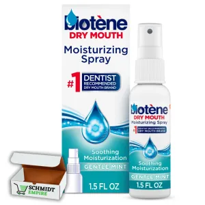 Biotene Moisturizing Dry Mouth Spray, Moisturizing Spray for Dry Mouth and Bad Breath, Gentle Mint - 1.5 fl oz (Pack of 1)