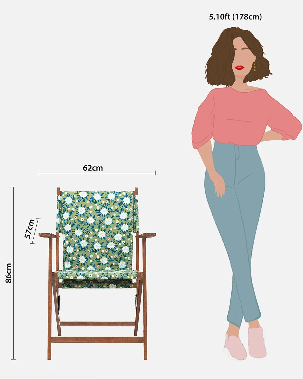 Bistro Folding Chair Spring Marigold Green