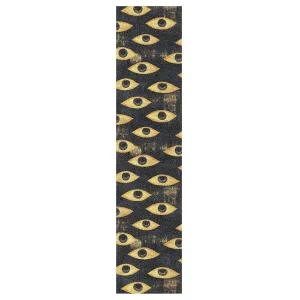 Black and Gold Mysterious Eyes Grip Tape roll for Skateboards Non-Skid pro Scooter Grip Tape Grip Tape Designs Longboard Waterproof Cruiser Grip Tape, 44×10 Inch