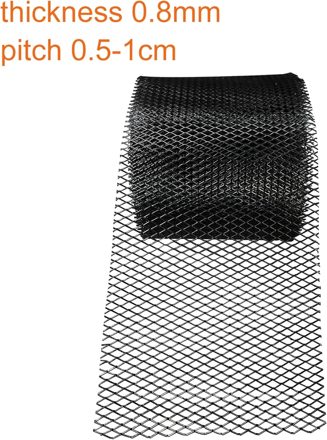 Black Gutter Guard Wire Mesh Roll, Aluminum Gutter Screen 6" X 60', Rain Gutter Leaf Guard Mesh with Gloves 6 Inch X 60 Feet, 1 Roll