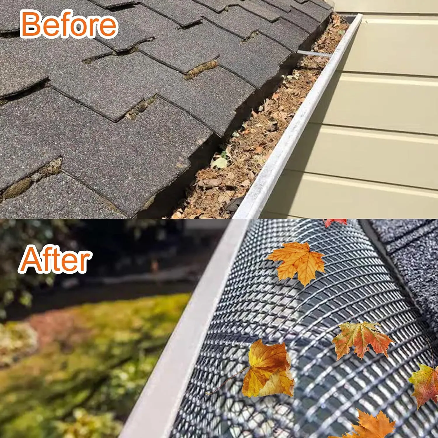 Black Gutter Guard Wire Mesh Roll, Aluminum Gutter Screen 6" X 60', Rain Gutter Leaf Guard Mesh with Gloves 6 Inch X 60 Feet, 1 Roll