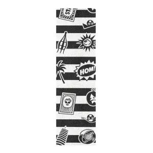 Black White Striped Retro Summer Cool Decorative Skateboard Grip Tape roll Tear-Proof Grip Tape for Scooter Waterproof Cruiser Skateboard Grip Tape 33×9 Inch