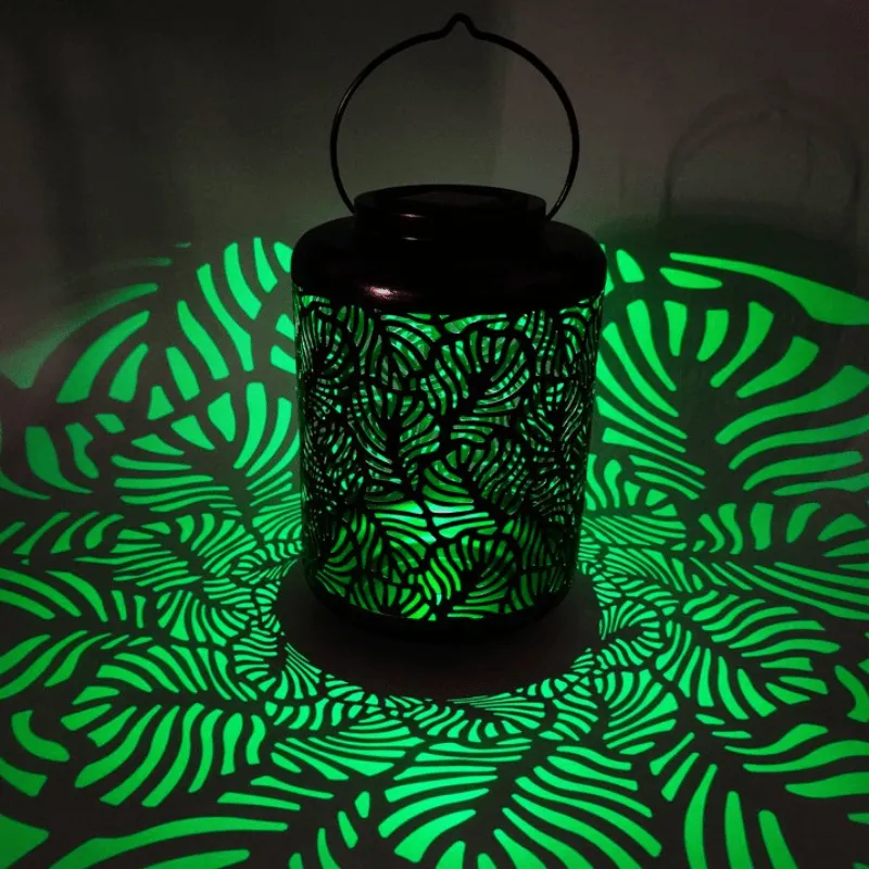 Bliss - 12" Large Decorative Solar Lantern (Banana Leaf) - Antique White (Add-On)