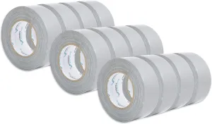 Blue Summit Supplies 12 Pack Duct Tape, Tear by Hand Design, Silver, Strong 7.3mil Thickness, Designed for Home and Office Use with Commercial Grade Strength, 60 Yard Length, 720 Total Yards