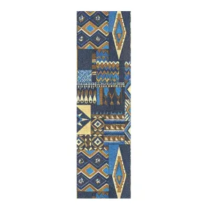 Boho Gold Blue Vintage Texture Designed Grip Tape roll for Skateboards Decorative Waterproof Bubble Free Grip Tape Cruiser pegatina para Scooter 33×9 Inch