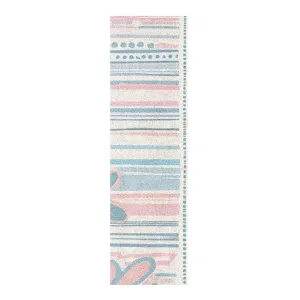 Boho Pink Blue Vintage Flowers Designed Grip Tape roll for Skateboards Decorative Waterproof Tear-Proof Cruiser Board Grip Tape lija para Skateboard 33×9 Inch