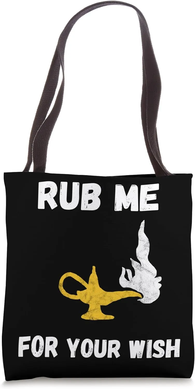 Bottle Spirit Wish Funny Gini Wonder Lamp Magic Djinn Tote Bag