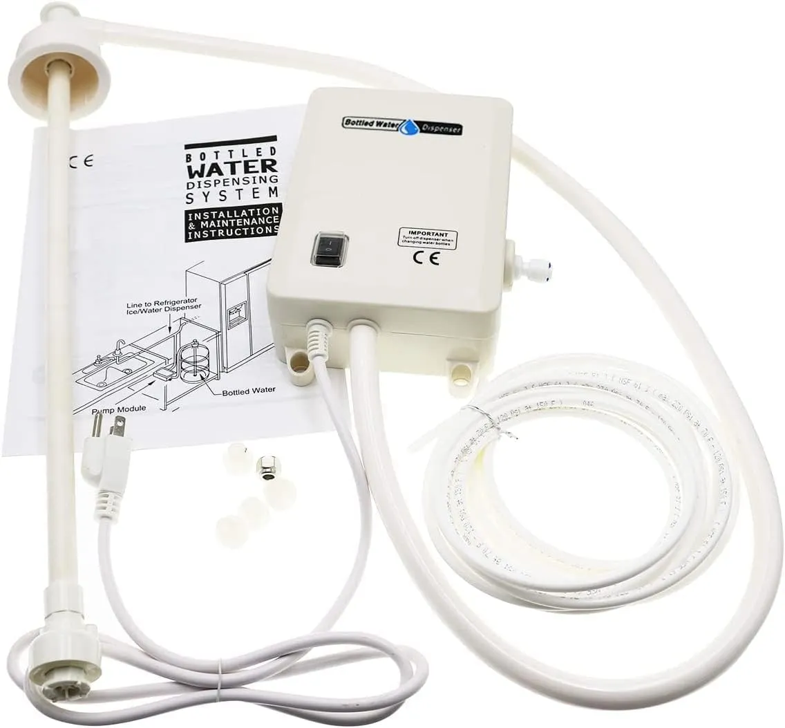 Bottle Water Dispenser Pump System Self-Priming 110V AC US Plug Drinking Water Pump Single Tube Food Grade Suitable for Coffee/Tea Maker, Water Dispenser, Refrigerator, Ice Maker