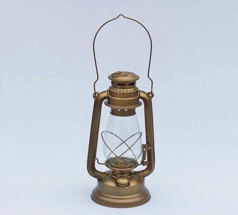 Brass Lantern - Authentic 19” Antique Brass Hurricane Lantern for your Home, Beach Home, Cottage, RV, or to be used while Camping