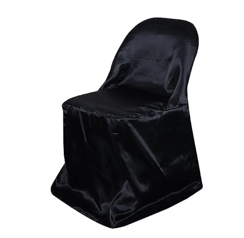 Bridal Satin Chair Covers | Banquet, Folding, and Pillow Case Chair Covers | Multiple Colors |
