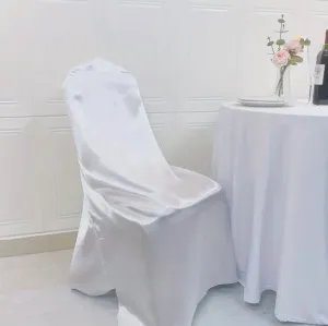 Bridal Satin Chair Covers | Banquet, Folding, and Pillow Case Chair Covers | Multiple Colors |
